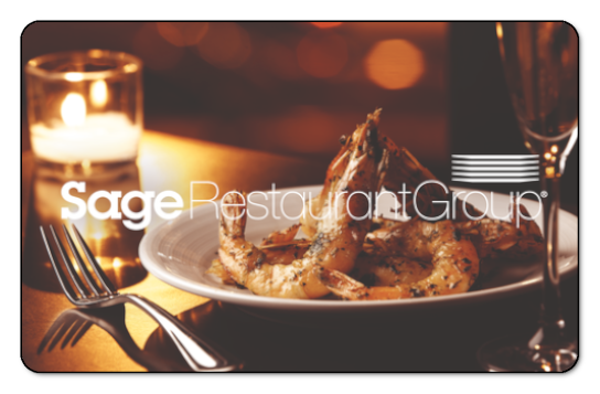 Sage logo over bowl of shrimp